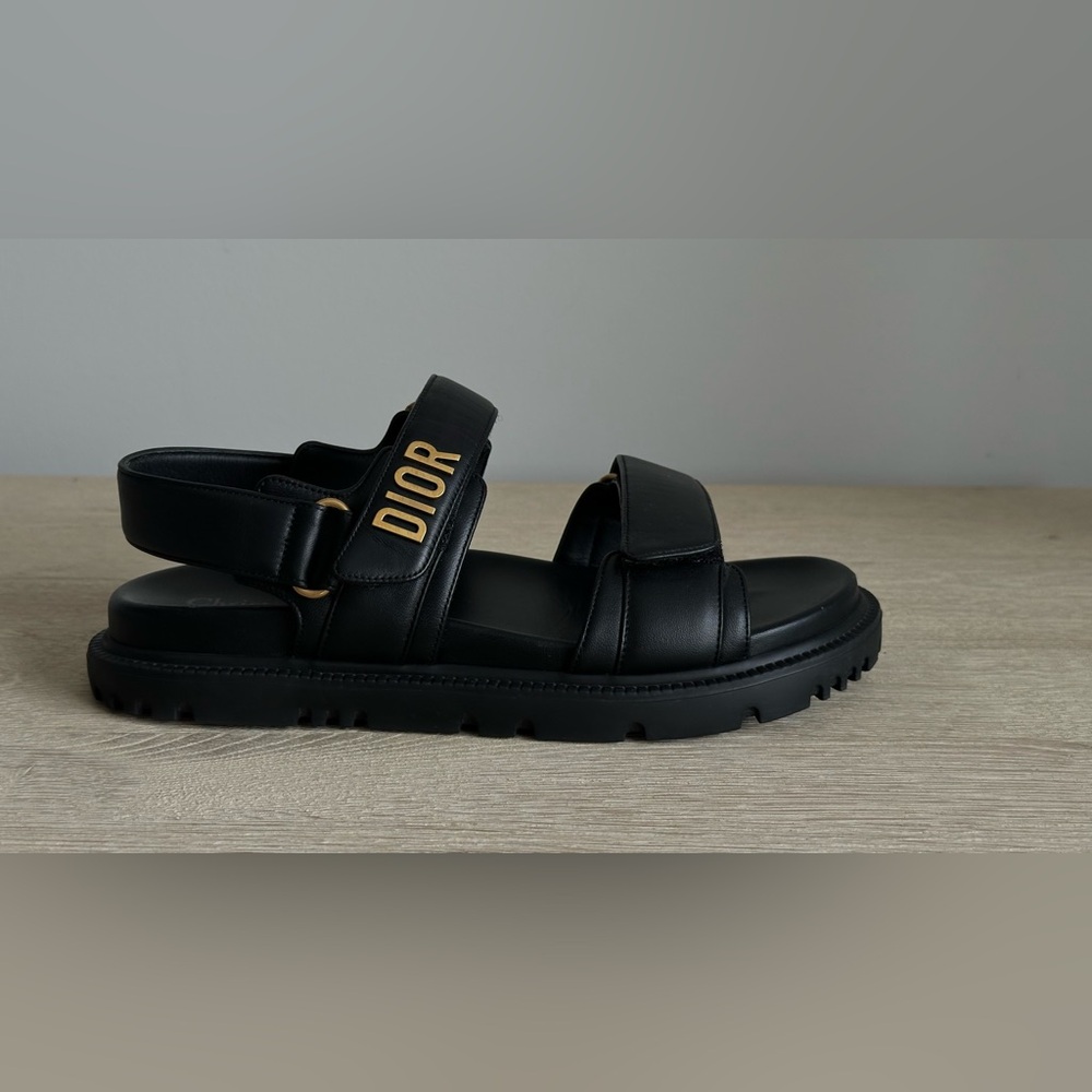 Dior Black Sandals Chunky Utilitarian DAD Sandals